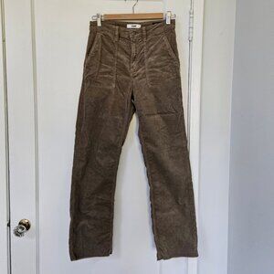 Mavi Shelia Front Pocket Corduroy Pant - Size 27 - Green